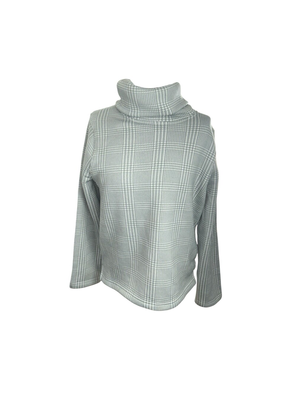 j crew mens turtleneck sweater XL Heavyweight Grey White